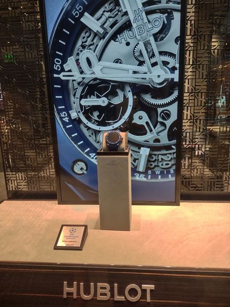 A lot of watches at the Aria gift shops
