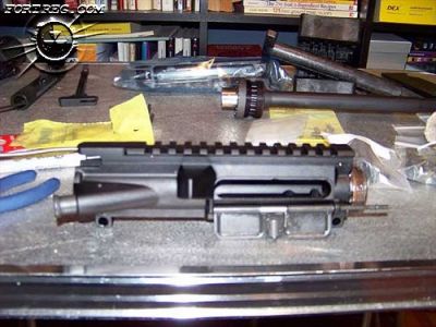 Mega Upper assembled. KoTonics 6.8 barrel in the background. hmm..that's a lot of anti-seize.
